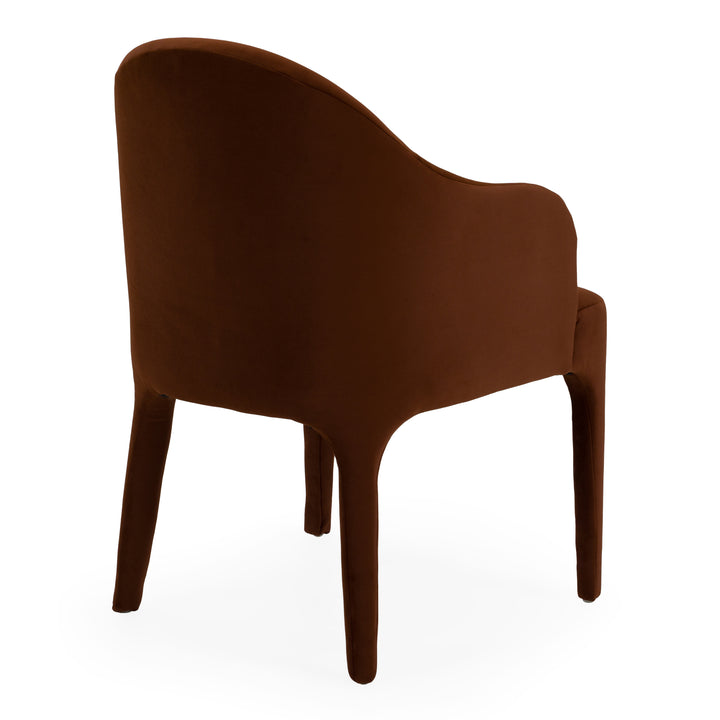 Reedy - Modern Rust Velvet Dining Chair