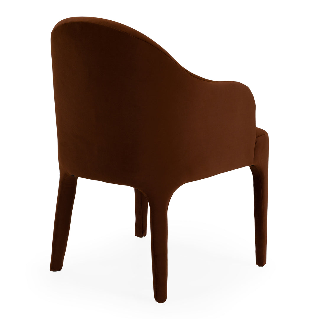 Reedy - Modern Rust Velvet Dining Chair