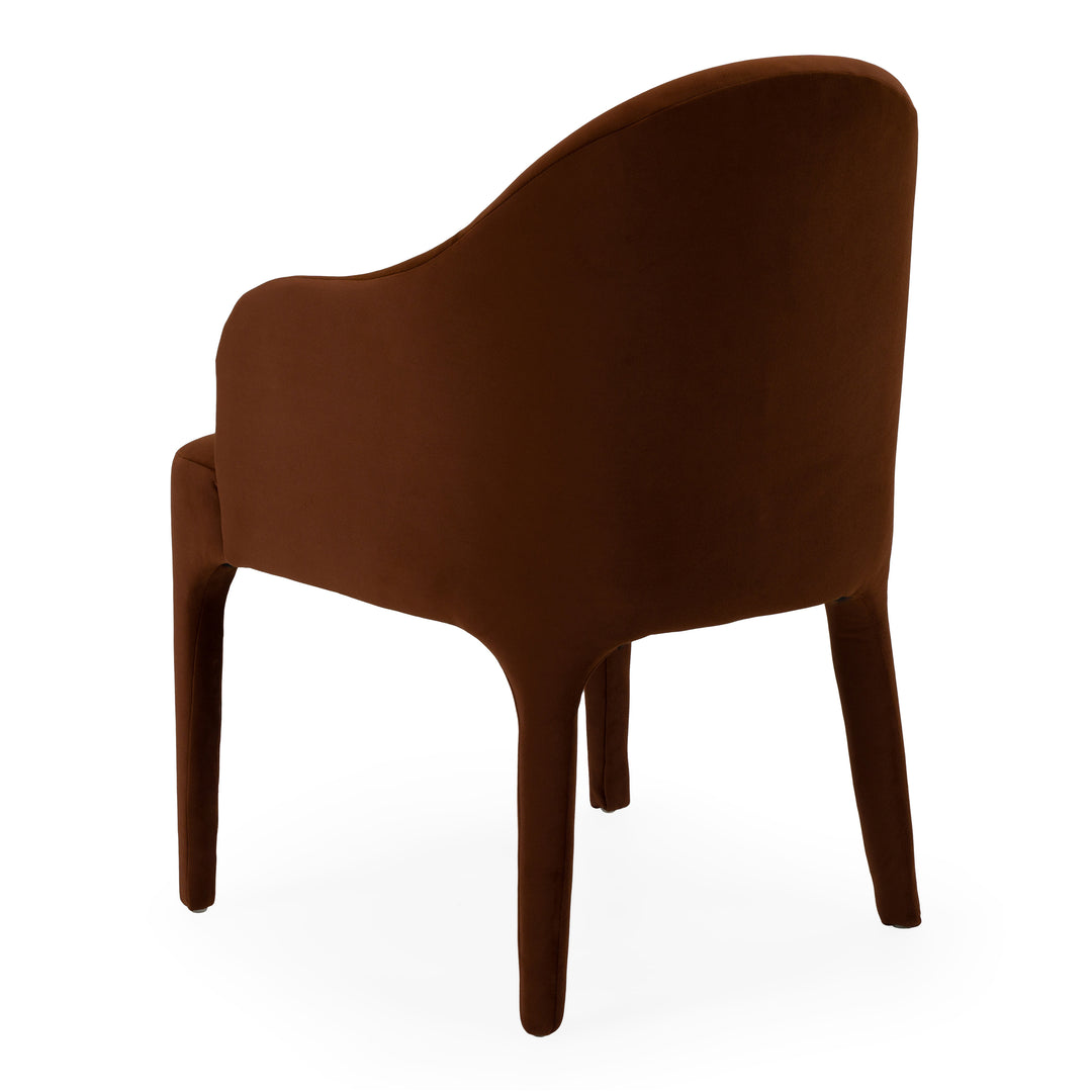 Reedy - Modern Rust Velvet Dining Chair