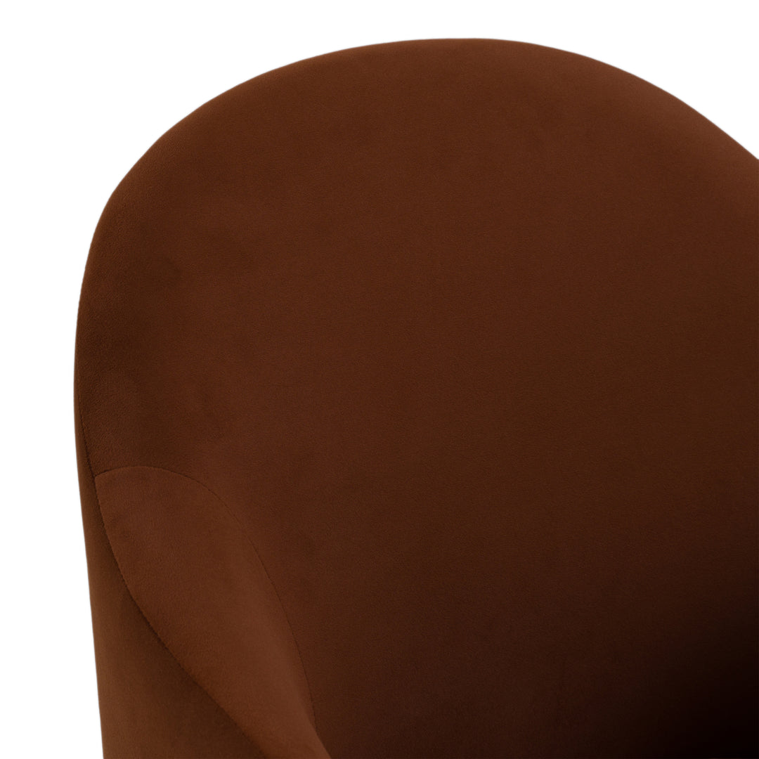 Reedy - Modern Rust Velvet Dining Chair