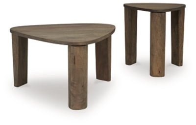 Reidport Accent Coffee Table (Set of 2) - Dark Brown Table Set modern furniture Contempo Furniture