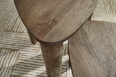 Reidport Accent Coffee Table (Set of 2) - Dark Brown Table Set modern furniture Contempo Furniture