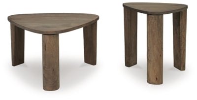 Reidport Accent Coffee Table (Set of 2) - Dark Brown Table Set modern furniture Contempo Furniture