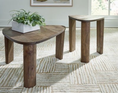 Reidport Accent Coffee Table (Set of 2) - Dark Brown Table Set modern furniture Contempo Furniture