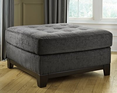 Reidshire Oversized Accent Ottoman - Dark Gray Upholstered Ottoman modern furniture Contempo Furniture