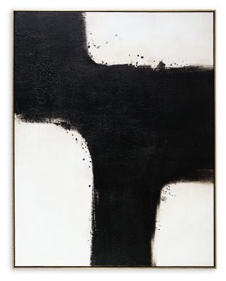 Reighlea Wall Art - Black Canvas Art modern furniture Contempo Furniture