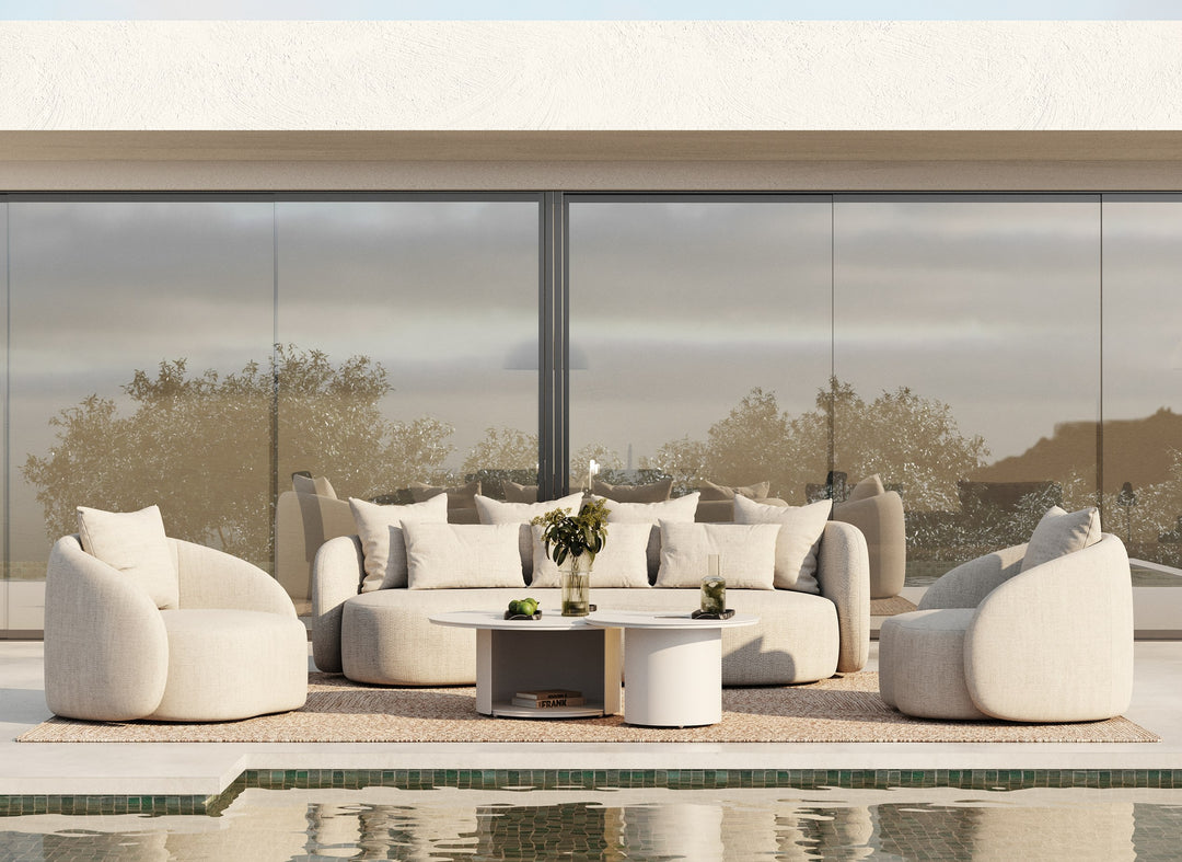 Tabarca - Outdoor Beige Fabric 4 Seat Sofa