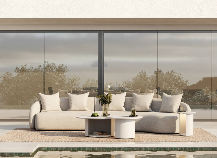 Tabarca - Outdoor Beige Fabric Sectional Sofa
