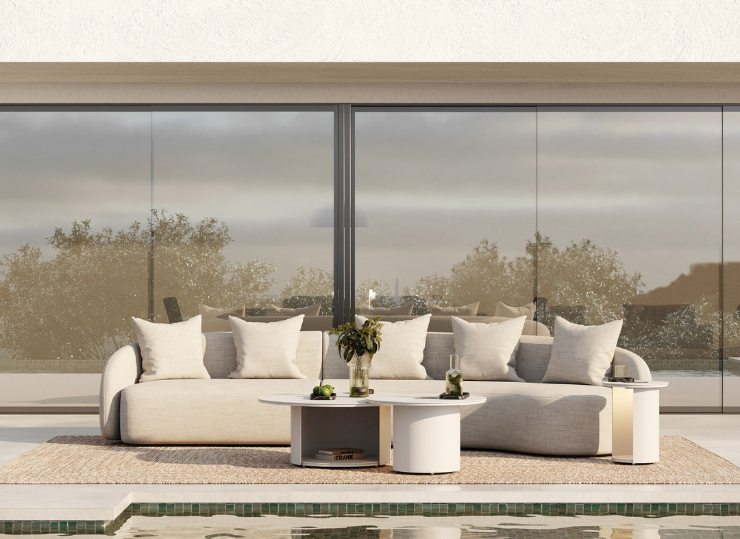 Tabarca - Outdoor Beige Fabric Sectional Sofa