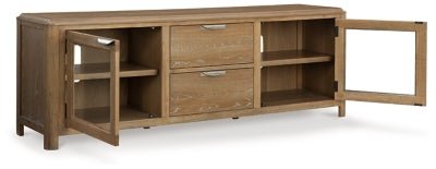 Rencott 80" TV Stand - Light Brown TV Stand modern furniture Contempo Furniture