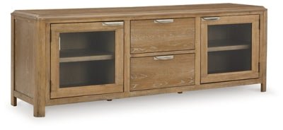 Rencott 80" TV Stand - Light Brown TV Stand modern furniture Contempo Furniture