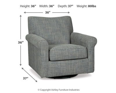 Renley Accent Chair - Pearl Silver Swivel Glider Chair modern furniture Contempo Furniture