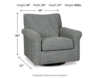 Renley Accent Chair - Pearl Silver Swivel Glider Chair modern furniture Contempo Furniture