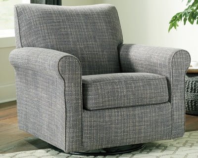 Renley Accent Chair - Pearl Silver Swivel Glider Chair modern furniture Contempo Furniture