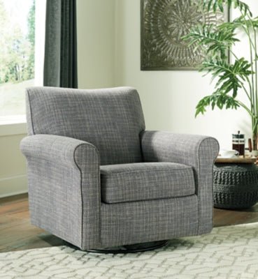 Renley Accent Chair - Pearl Silver Swivel Glider Chair modern furniture Contempo Furniture