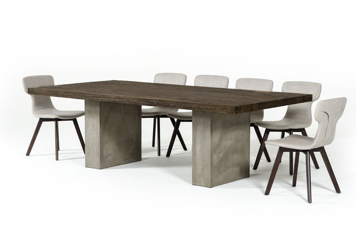 Renzo Modern Oak &amp; Concrete 118" Dining Table