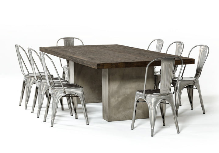 Renzo Modern Oak &amp; Concrete 118" Dining Table