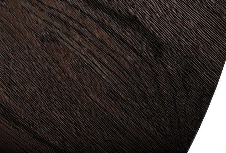 Renzo Modern Round Oak &amp; Concrete Dining Table