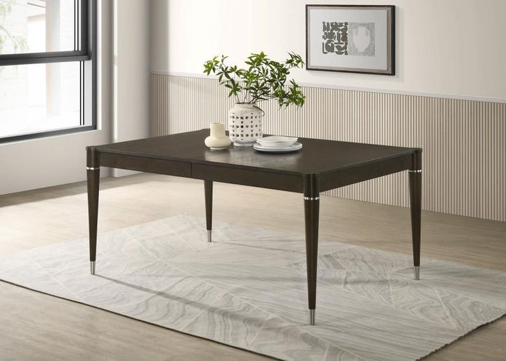 Reseda - Extension Leaf Dining Table - Ash Brown Dining Table with Extension modern furniture Contempo Furniture