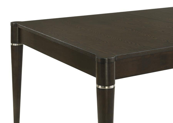 Reseda - Extension Leaf Dining Table - Ash Brown Dining Table with Extension modern furniture Contempo Furniture