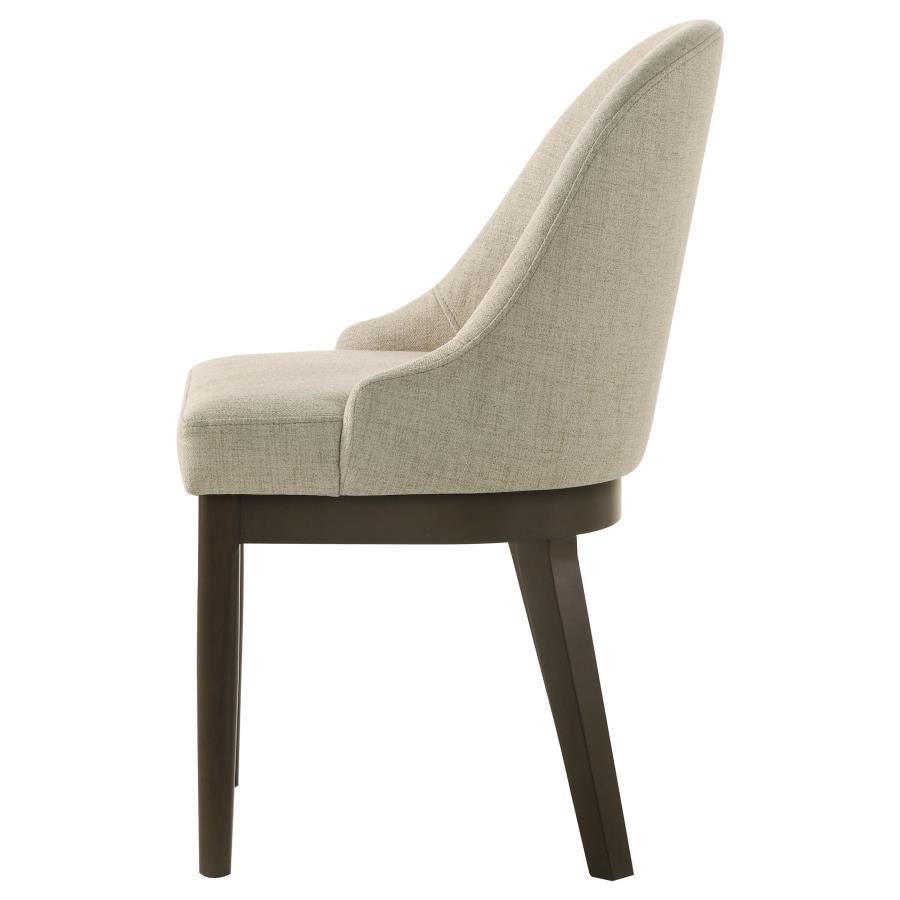 Reseda - Upholstered Dining Side Chair (Set of 2) - Beige Chair Set modern furniture Contempo Furniture