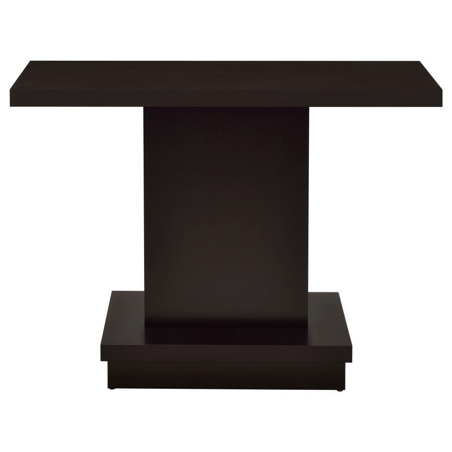 Reston - Engineered Wood Pedestal Console Table - Cappuccino Console Table modern furniture Contempo Furniture