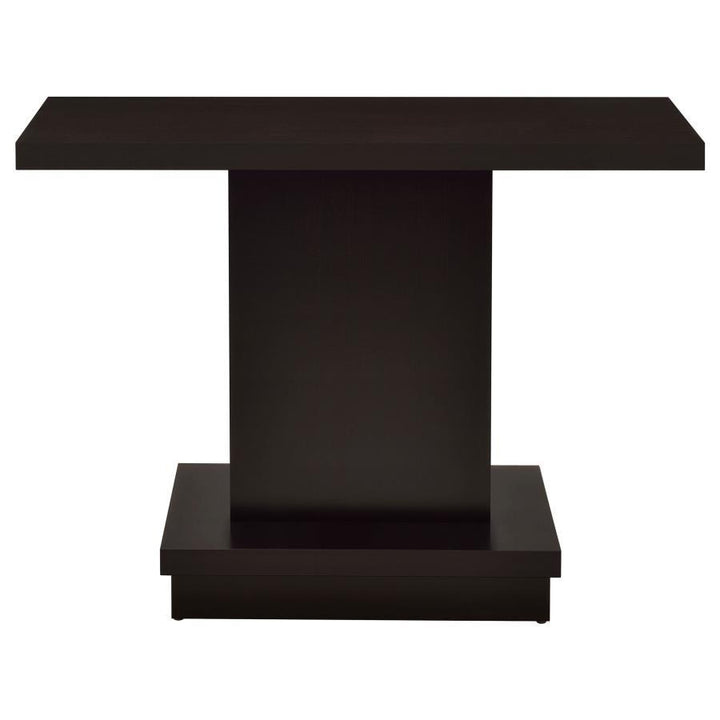 Reston - Engineered Wood Pedestal Console Table - Cappuccino Console Table modern furniture Contempo Furniture