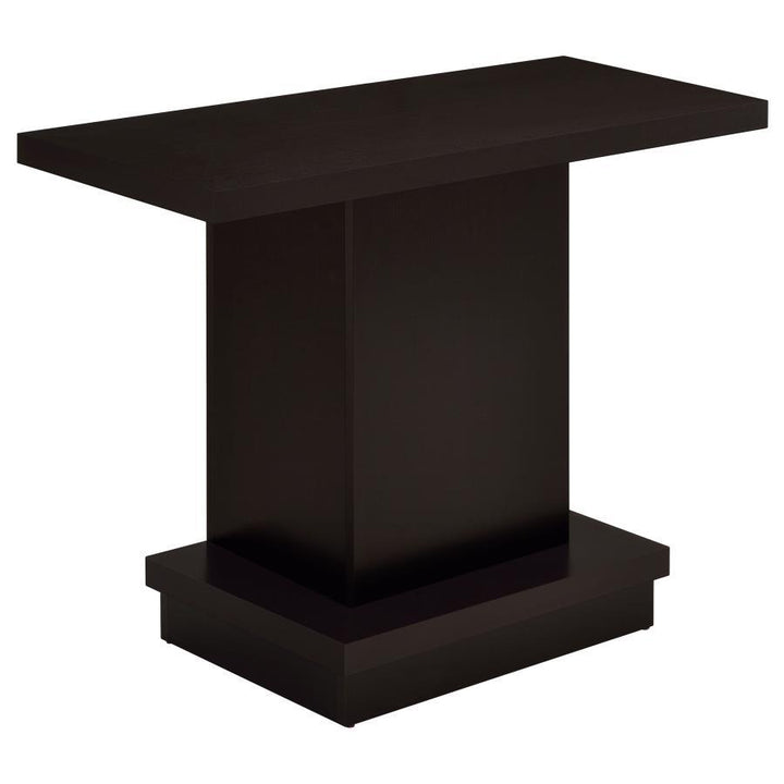 Reston - Engineered Wood Pedestal Console Table - Cappuccino Console Table modern furniture Contempo Furniture