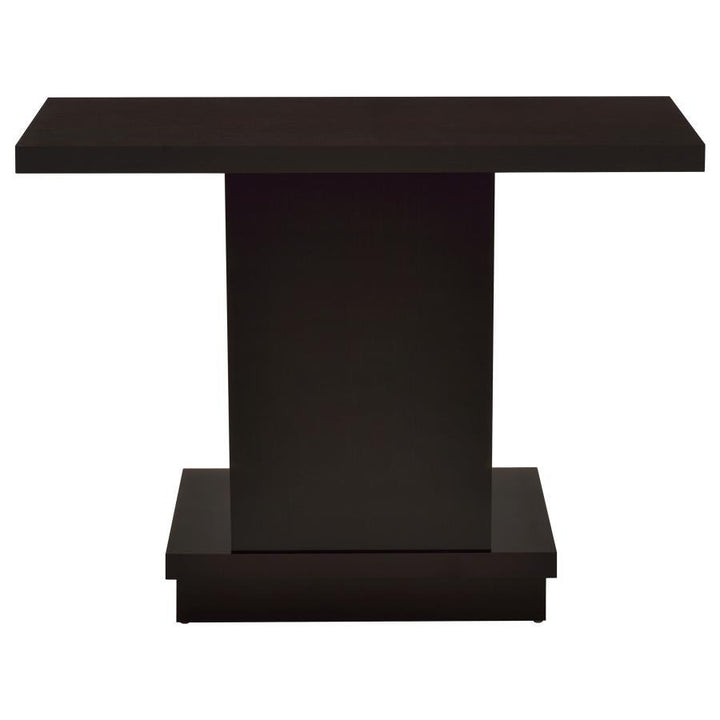 Reston - Engineered Wood Pedestal Console Table - Cappuccino Console Table modern furniture Contempo Furniture