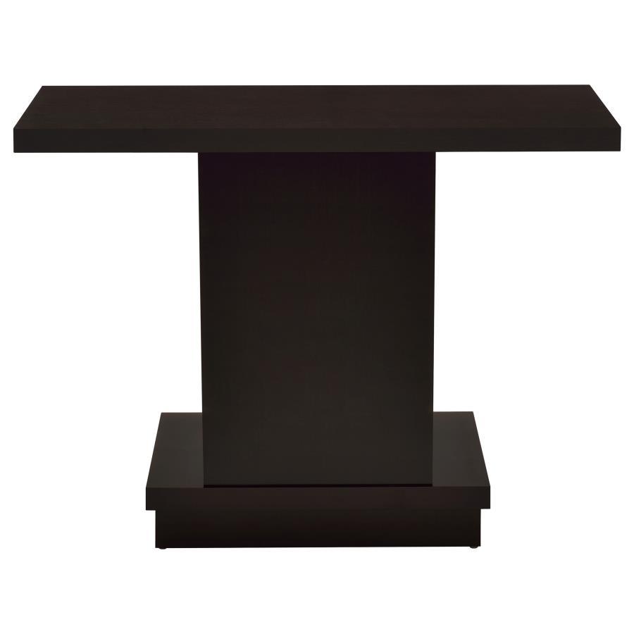 Reston - Engineered Wood Pedestal Console Table - Cappuccino Console Table modern furniture Contempo Furniture