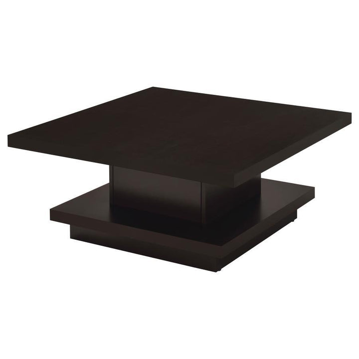 Reston - Square Engineered Wood Coffee Table - Cappuccino Coffee Table modern furniture Contempo Furniture