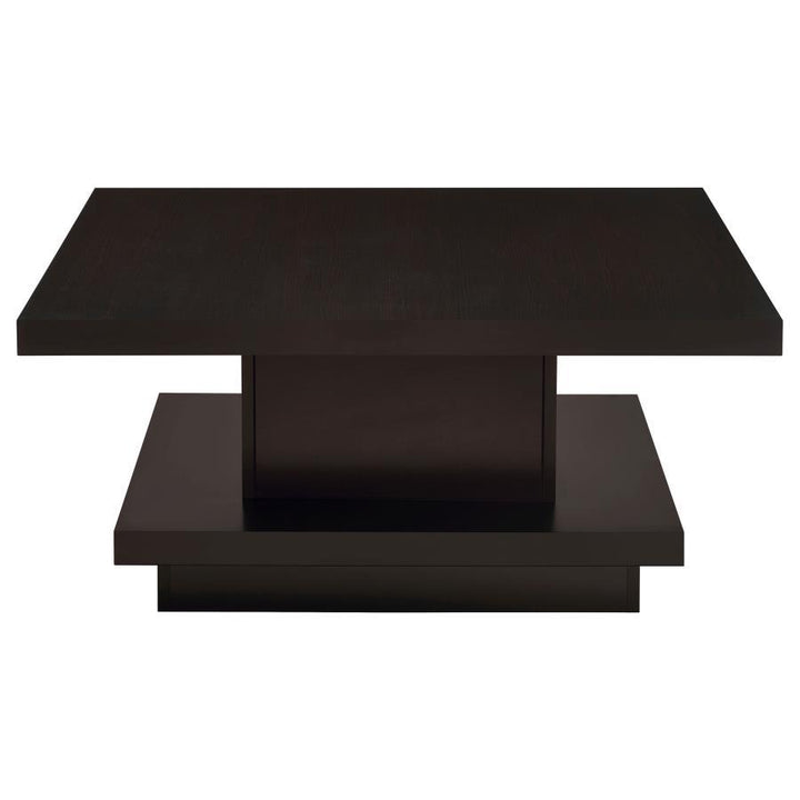 Reston - Square Engineered Wood Coffee Table - Cappuccino Coffee Table modern furniture Contempo Furniture