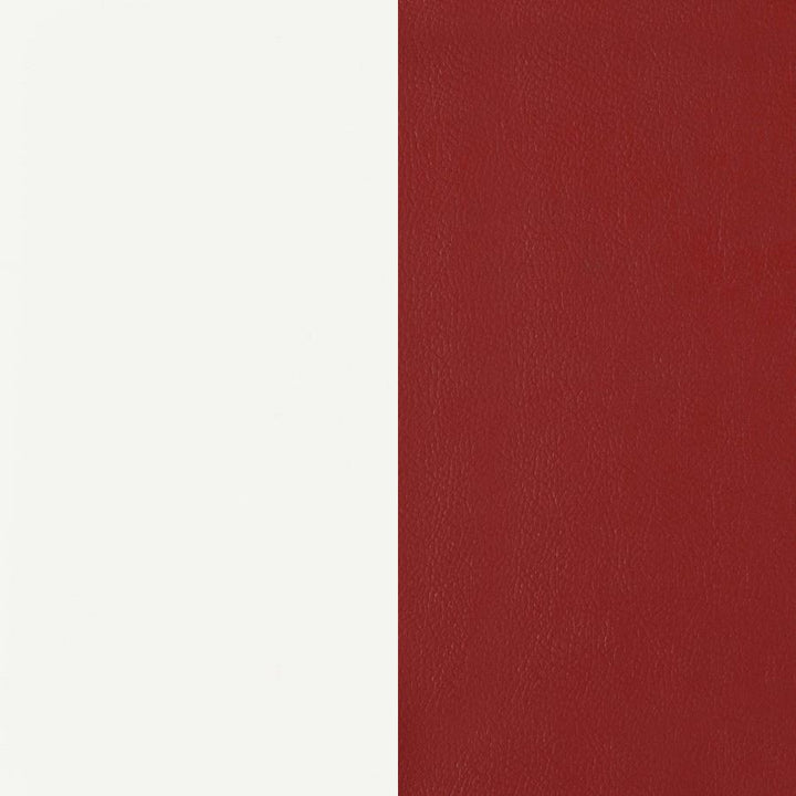 Retro - 5 Piece Round Dining Table Set - White And Red 5 - Piece Dining Room Set modern furniture Contempo Furniture