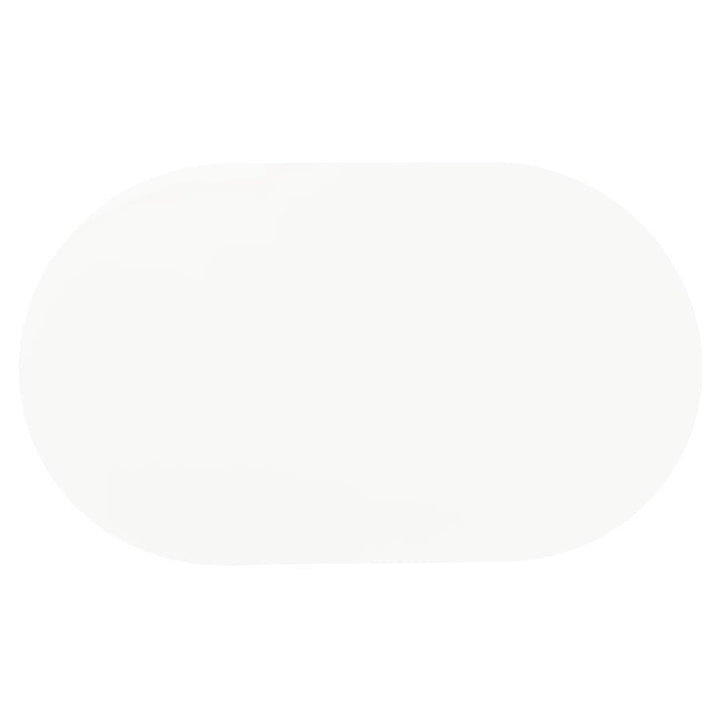 Retro - Oval Wood Top Dining Table - White And Chrome Dining Table modern furniture Contempo Furniture