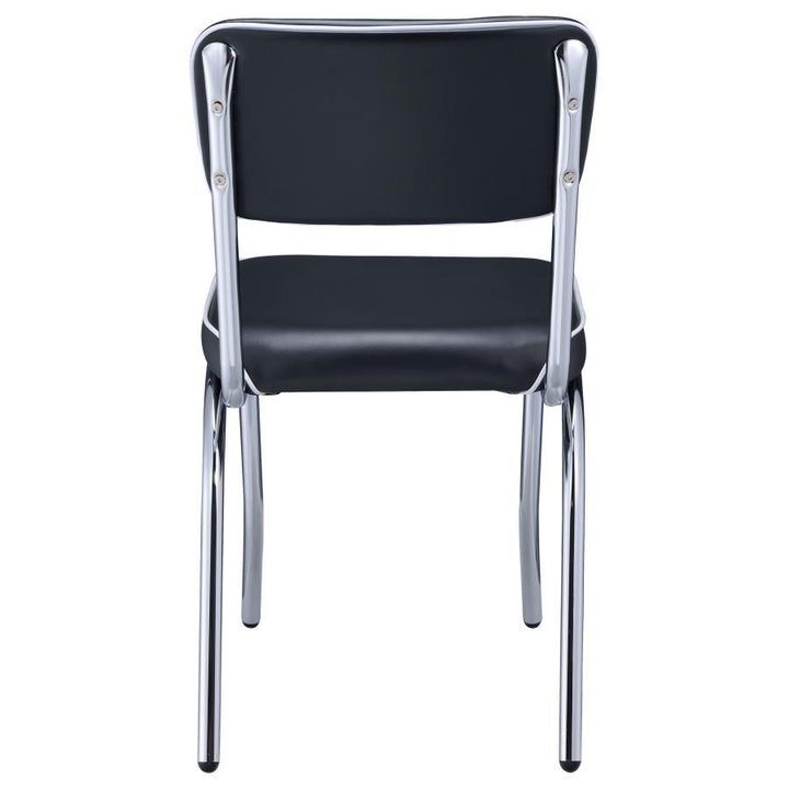 Retro - Upholstered Dining Side Chair (Set of 2) - Black Chair Set modern furniture Contempo Furniture