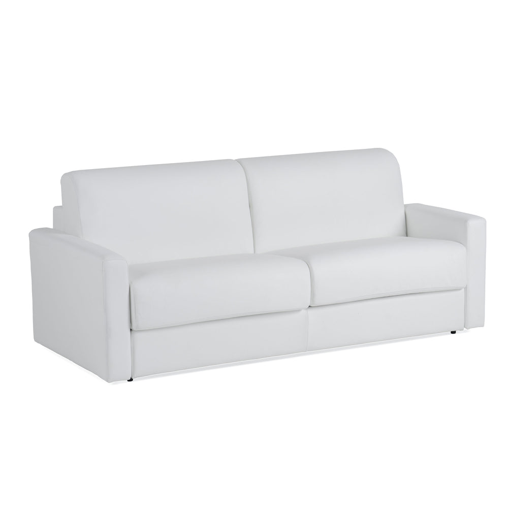 Revers - Italian Modern White Leather Queen Sofa bed