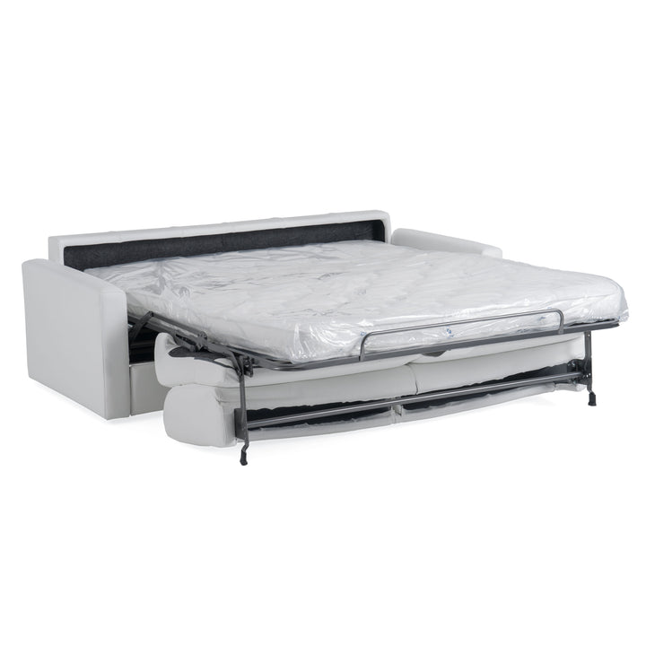 Revers - Italian Modern White Leather Queen Sofa bed