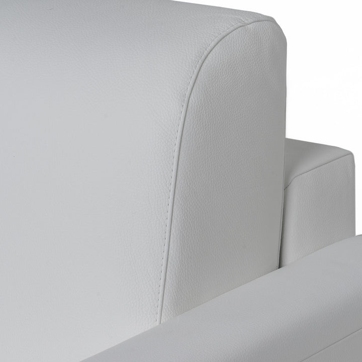 Revers - Italian Modern White Leather Queen Sofa bed