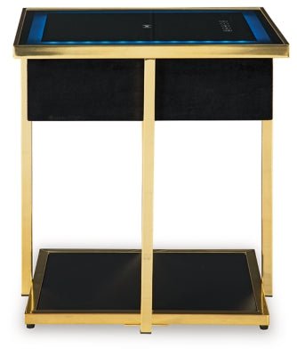 Rexwell Accent Table with Speaker - Black Accent Table modern furniture Contempo Furniture