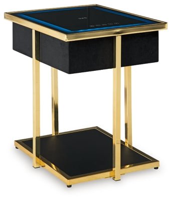 Rexwell Accent Table with Speaker - Black Accent Table modern furniture Contempo Furniture
