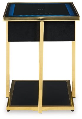 Rexwell Accent Table with Speaker - Black Accent Table modern furniture Contempo Furniture