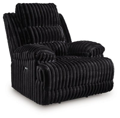 Rhine Falls Power Recliner - Black Reclining Chair modern furniture Contempo Furniture