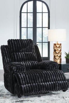 Rhine Falls Power Recliner - Black Reclining Chair modern furniture Contempo Furniture