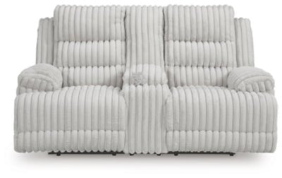 Rhines Falls Power Reclining Loveseat with Console - Gray Reclining Loveseat modern furniture Contempo Furniture