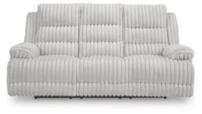 Rhines Falls Power Reclining Sofa with Drop Down Table - Gray Reclining Sofa modern furniture Contempo Furniture