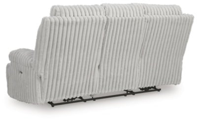 Rhines Falls Power Reclining Sofa with Drop Down Table - Gray Reclining Sofa modern furniture Contempo Furniture