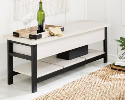 Rhyson Storage Bench - White Storage Bench modern furniture Contempo Furniture