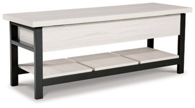 Rhyson Storage Bench - White Storage Bench modern furniture Contempo Furniture