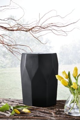 Rhysworth Stool - Black Accent Stool modern furniture Contempo Furniture