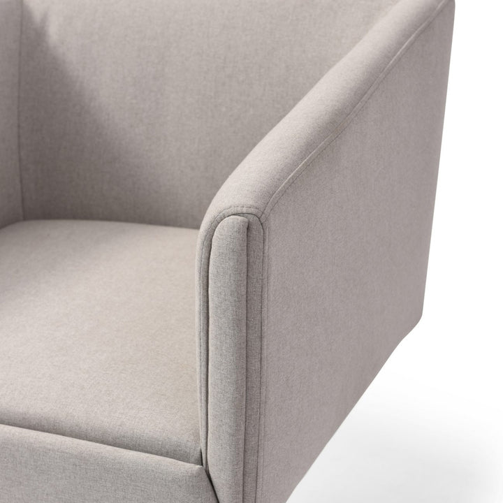 Riaglow - Contemporary Light Grey Fabric Dining Chair
